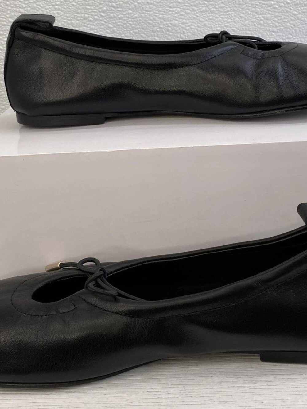 Alohas Rosalind Ballet Flats Womens Size US9-9.5 EU40 Black Leather Casual Shoes - Picture 4 of 9